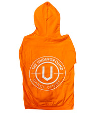 White on Safety Orange Underground Hoodie - Underground Gear Shop